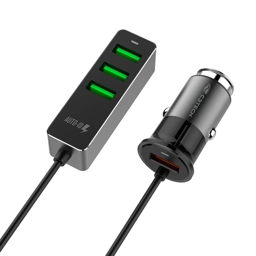 Carregador Veicular C3tech 4 Portas USB Quick Charge - Ucv-q430bk