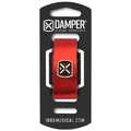 Damper IBOX Em Couro Legitimo e Tag Em Metal Vermelho Metalico Dmmd04