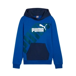 Moletom com Capuz Puma Power Graphic Juvenil Azul - Masculino
