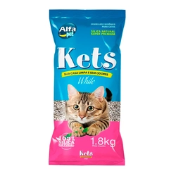 Areia White Silica Natural Kets para Gatos 1.8kg