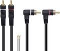 Cabo 2 Rca x 2 Rca 90º Áudio Profissional 5 Metros (pacote C/ 10) - L22m
