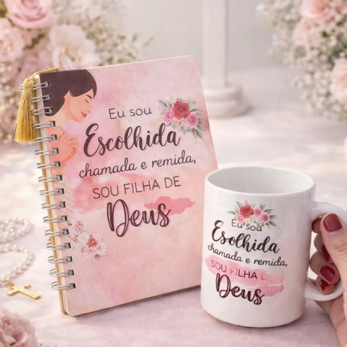Kit “Filha de Deus” Caneca + Agenda