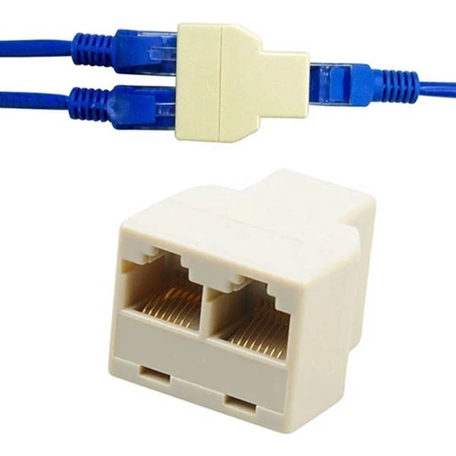 Adaptador Duplicador Rj45 - 1 Femea P/ 2 Femeas Ref. Lt-ad010
