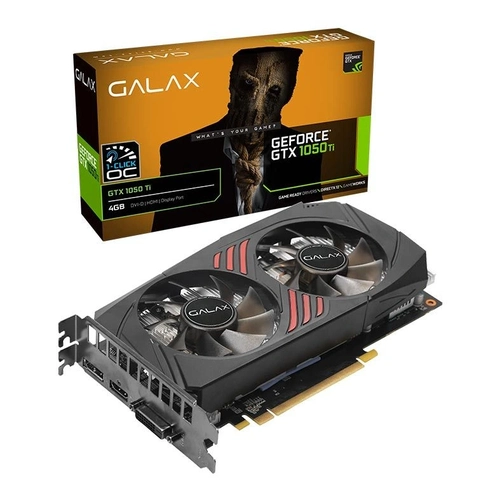 Placa de Vídeo Galax GeForce GTX 1050 Ti, 1 Click, OC, Dual, 4GB GDDR5, 128Bit 50IQH8DSQ3CC