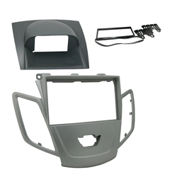 Moldura Fiamon  2 Din Ford New Fiesta 14/ 17 Prata