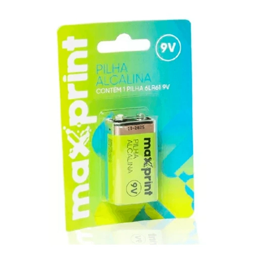 Pilha Alcalina 9V 1 Unidade Maxprint