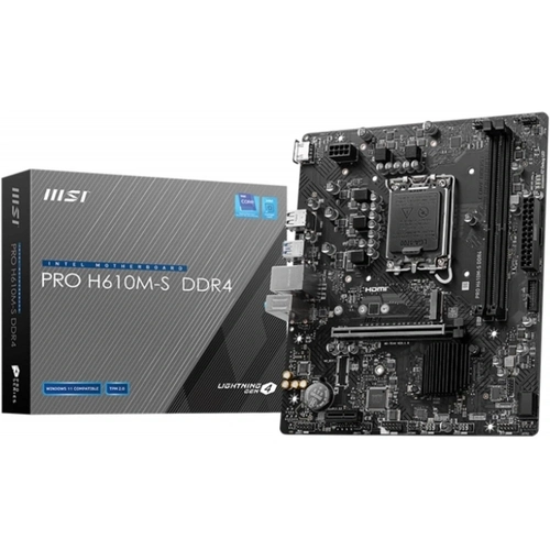 Placa Mãe MSI PRO H610M-S DDR4, Socket LGA 1700, Chipset Intel H610, Micro-ATX, 911-7E44-013
