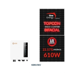 Gerador Edeltec Solar Solis 7,93 Kwp Mon. 220v Metalico (6k/610w Bifacial)