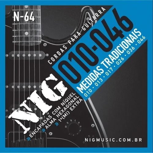 ENCORDOAMENTO 010 PARA GUITARRA NIG N64