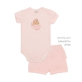 Conjunto Body Manga Curta Bordado e Shorts Babadinho Suedine Feminino – Cachorrinhas