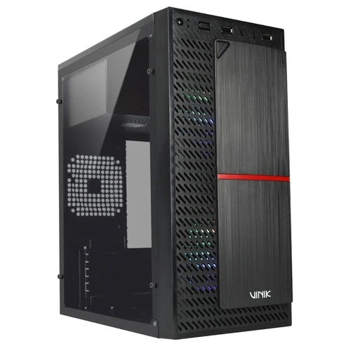 Gabinete Gamer Vinik Plate Lateral Acrílico Com 2 Fans - Ggpacbk