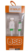 Cabo de dados e carregamento turbo 4.8A Tipo-c Type-c para Usb 3 metros Cb33-3 - AGold