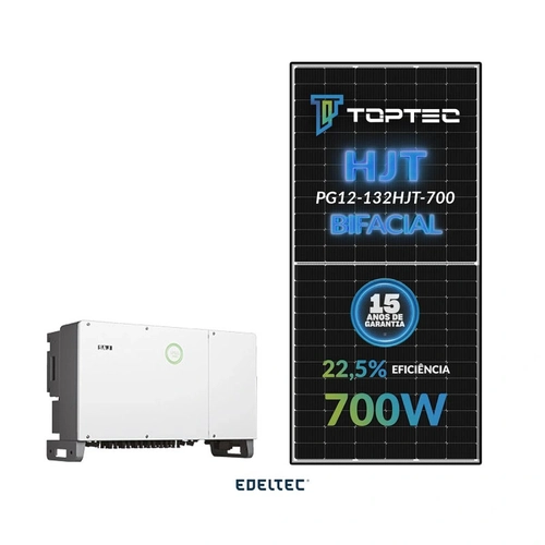 Gerador Edeltec Solar Saj 95,20 Kwp Tri. 380v Fibromadeira (75k/700w Bifacial)