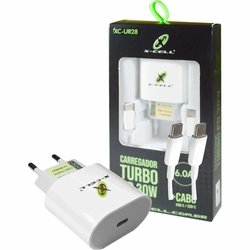Carregador Flex Turbo Com Cabo Usb-c Tipo-c X-cell - Xc-ur28