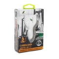 Carregador Veicular C/ 2 Usb + 1 Type-c 4a 30w Mod. Xc-v15 Branco