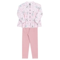 Conjunto Casaco Botão e Legging Rosa Randa Mundu - Feminino