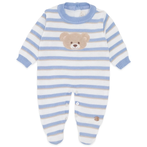 Macacão Manga Longa Listras Azul - Masculino