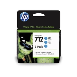Cartucho De Tinta Hp 712 Ciano Pluk 29ml 3 Unidades - 3ed77a