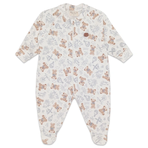 Macacão Manga Longa Estampado com Ziper Suedine Masculino – Urso Provençal