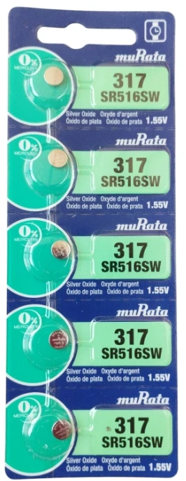 317 = 516 = 326 = 566 Murata - 1,55V cartela c/5un.