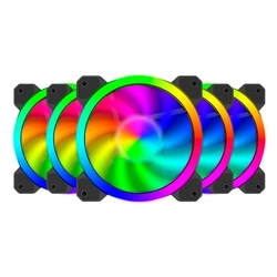 Kit 5 Coolers T-dagger 120x25mm RGB Preto - T-tgf515