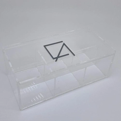 Caixa de chá 6 compartimentos - Logo alto relevo inicial ou desenho