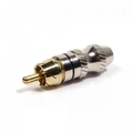 Plug Rca Metal Com Anel Preto Pgrc0028 Storm - Pct / 10