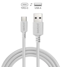 Cabo para Celular Tablet Carregamento Usb a 2.0 Macho P/ Usb Tipo-c - Branco - 1 Metro - Puacb-01
