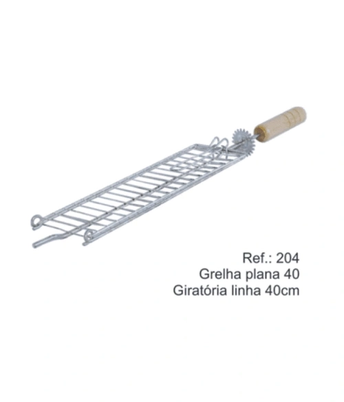 Grelha Plana Lobo 40 Cm Giratoria