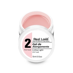 Gel de Alongamento para Unhas Linha Light 15ml - Real Love N2 Pink Nude