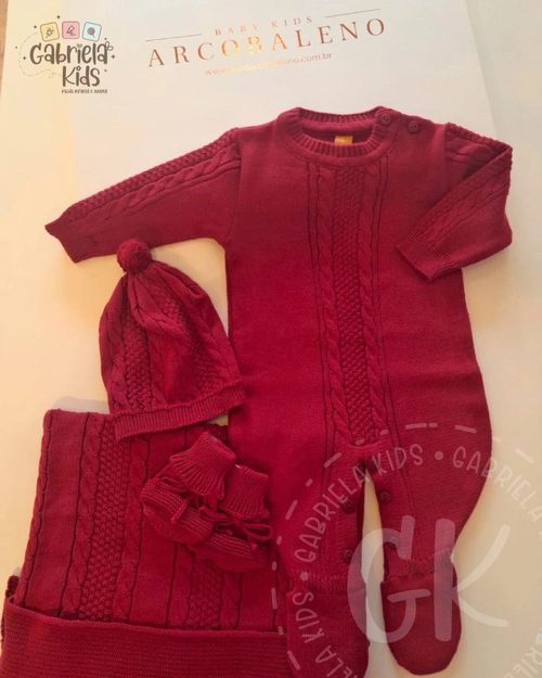 Saída Maternidade Dolce 4 peças Amarelo Pó Unissex