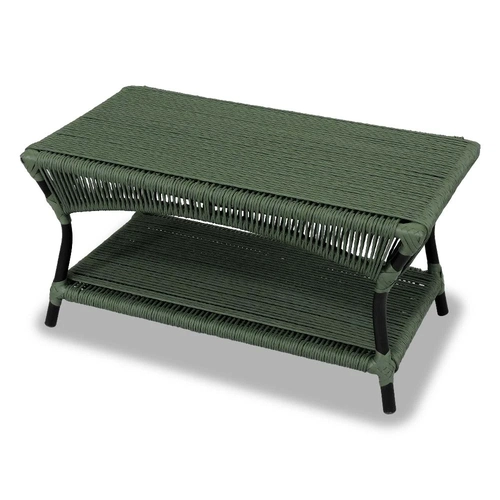 Mesa de Centro em Corda Sintética e Alumínio Epóxi Maresias