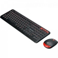 Kit Teclado + Mouse Sem Fio K-W100BK C3TECH