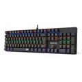 Teclado Gamer Redragon Valheim K608, Full Size, Iluminação Rainbow, Switch Blue, ABNT2, Preto