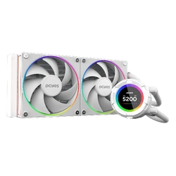 Water Cooler Pcyes Vision 240Mm White Ghost - Tela Lcd 2,1 - Vs240Wg