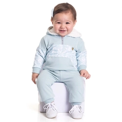 Conjunto Moletom Bebê Azul Randa Mundu - Feminino