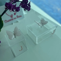 Porta Objetos Puxador Borboleta - Logo alto relevo inicial ou desenho