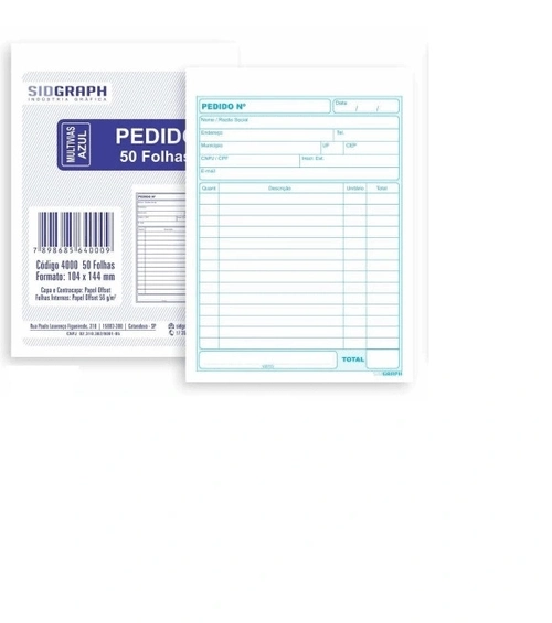 GUIA COMERCIAL PEDIDO 1/36 1VIA BRANCA 104X144MM