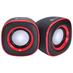 Caixa De Som Vinik 2.0 Effect 4W Preto com Vermelho - 29689
