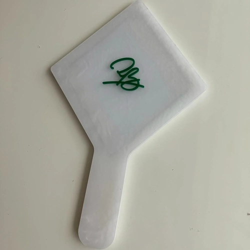 Espelho Madrepérola Branco  - Logo alto relevo inicial ou desenho