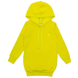 Vestido Manga Longa Moletom com Capuz Verde Charpey - Feminino