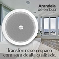 Arandela de embutir Oneal OCS520EC 5 20W para som ambiente teto, gesso, drywall