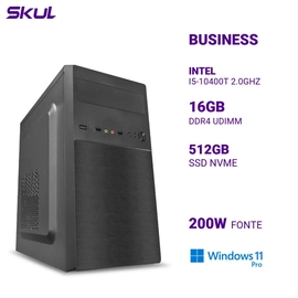 Computador B500 I5-10400t 2.0ghz Memória 16gb Ddr4 Ssd 512gb Nvme Fonte 200w Windows 11 Pro