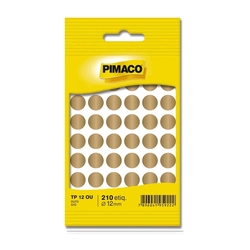 Etiqueta Adesiva TP-12 12mm Ouro - Pimaco