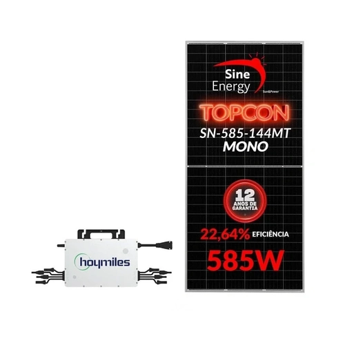 Gerador Solar Micro Hoymiles 4,10 Kwp Mon. 220v Fibromadeira (4k/585w)