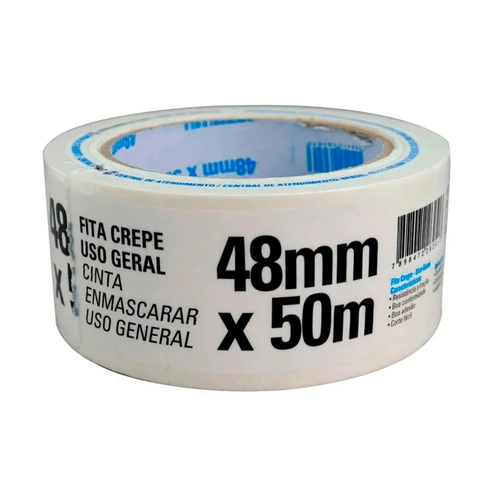 Fita Crepe Branca 48mmX50m Tek Bond