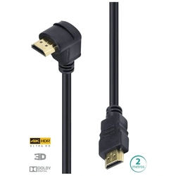 Cabo Hdmi 2.0 4K Ultra HD com 01 Conector 90° 2 Metros Vinik - H2090-2
