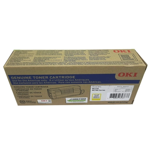 Cartucho de Toner Okidata Mc770 Mc780 Amarelo 11,5K