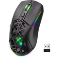 Mouse Gamer Sem Fio Fortrek Striker Air, 16.000 DPI, Recarregável, RGB, Preto, 76442