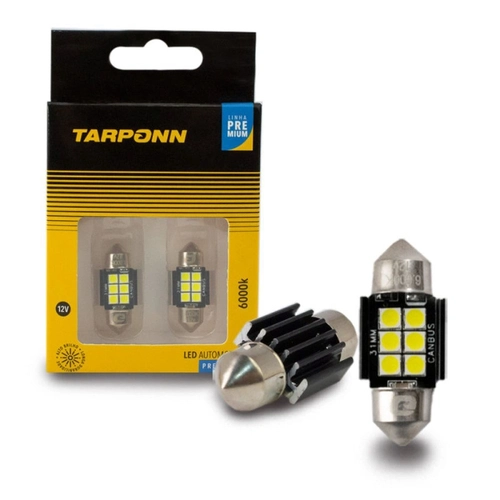 Lampada Tarponn Led Torpedo Canbus Premium 31mm 12v 6000k